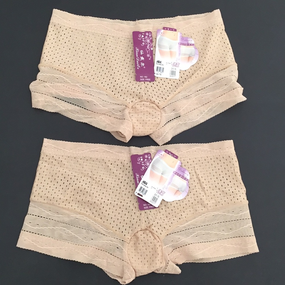 Xian Daier NWT Beige Mesh Boyleg Panties - 2 Pair Set
